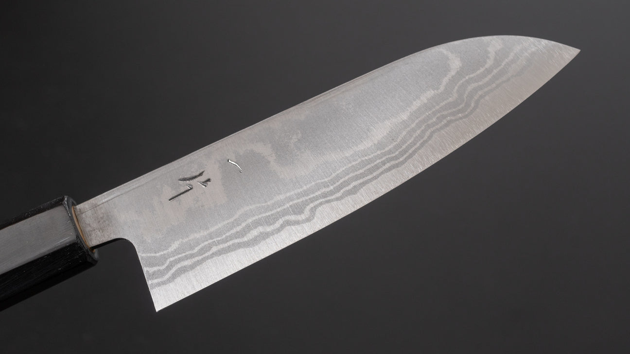 Hitohira GR Blue #2 Damascus Santoku 135mm Ho Wood Handle