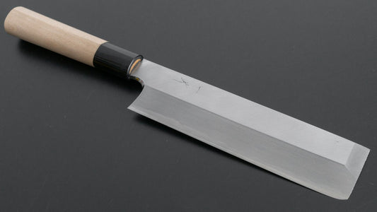 Hitohira Kikuchiyo Manzo White #3 Usuba 180mm Ho Wood Handle (D-Shape)
