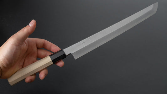 Hitohira Kikuchiyo Manzo Blue #2 Yanagi Sakimaru 270mm Ho Wood Handle (Saya)