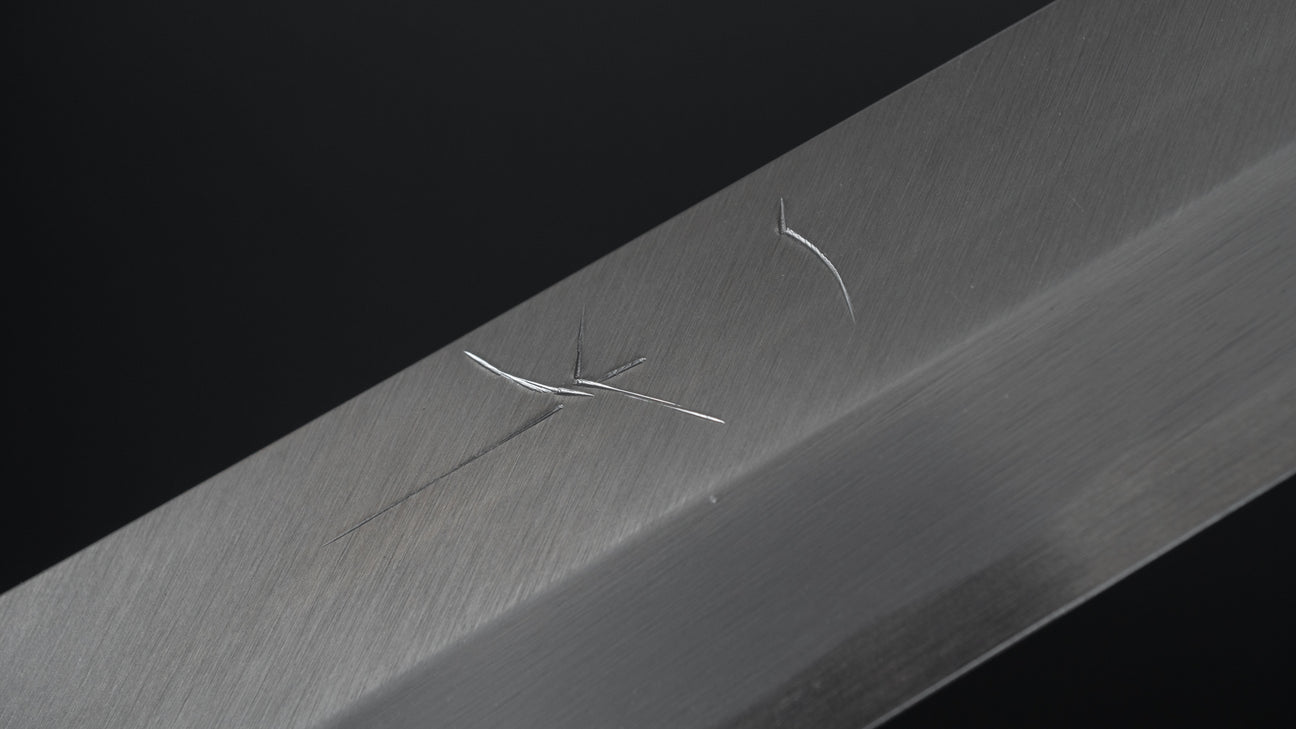 Hitohira Kikuchiyo Manzo Blue #2 Yanagi Sakimaru 270 mm Ho houten handvat (Saya)