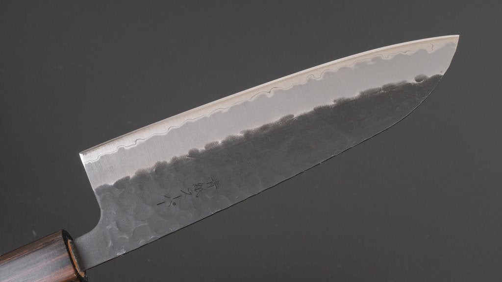 Hitohira Futana SB Kuro Tsuchime Santoku 170mm Cherry Wood Handle