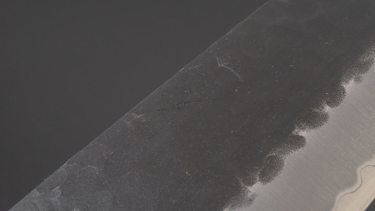 Hitohira Futana SB Kuro Tsuchime Santoku 170mm Cherry Wood Handle