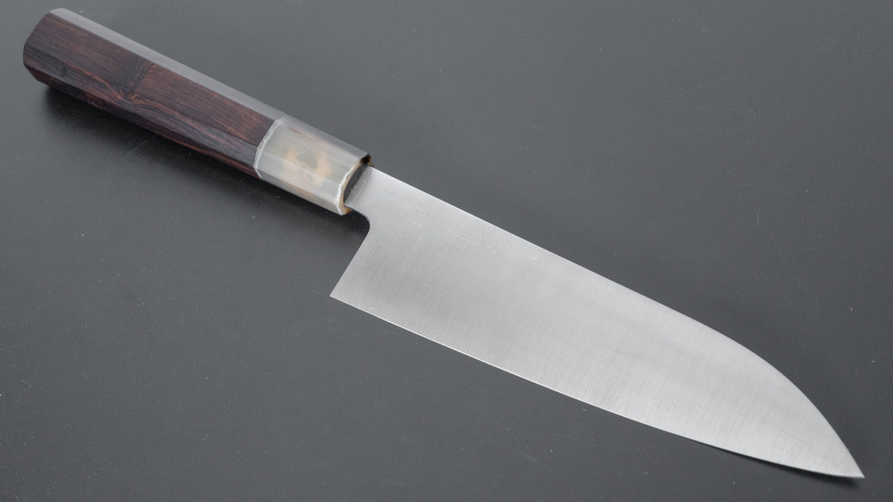 Hitohira Ashi White #2 Santoku 165mm Ebony Handle