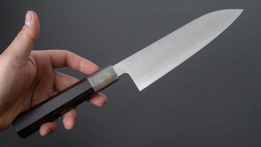 Hitohira Ashi White #2 Santoku 165mm Ebony Handle