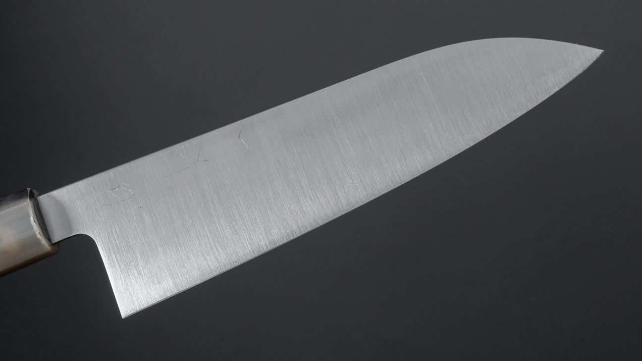 Hitohira Ashi White #2 Santoku 165mm Ebony Handle