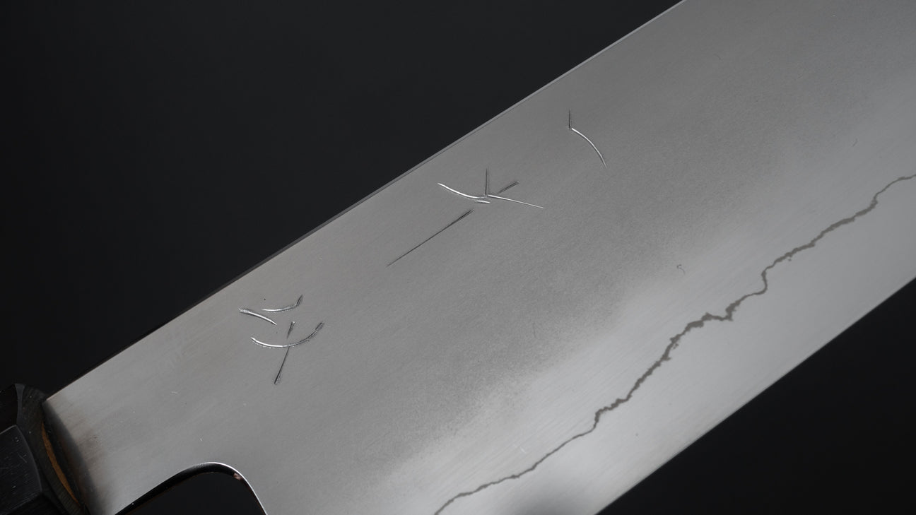 Hitohira Kikuchiyo Izo Zilver #3 Gyuto 240 mm cederhouten handvat