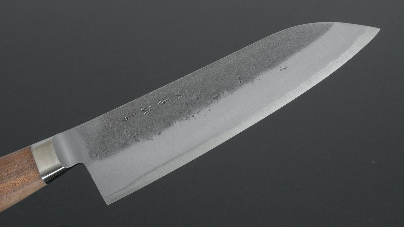 Hitohira TD Blue #2 Stainless Clad Nashiji Yo Santoku 170mm Walnut Handle