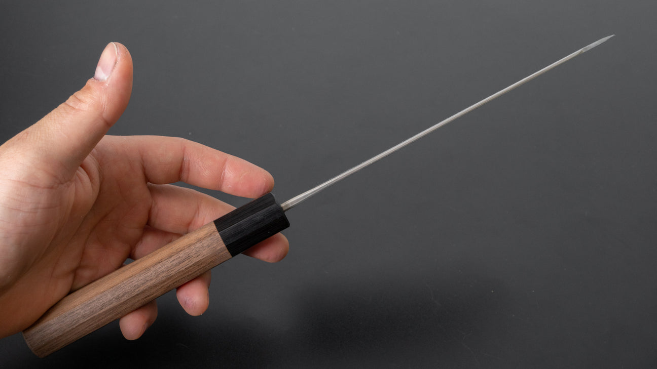 Hitohira Harima Forged Blue #2 Stainless Clad Bunka 180mm Walnut Handle