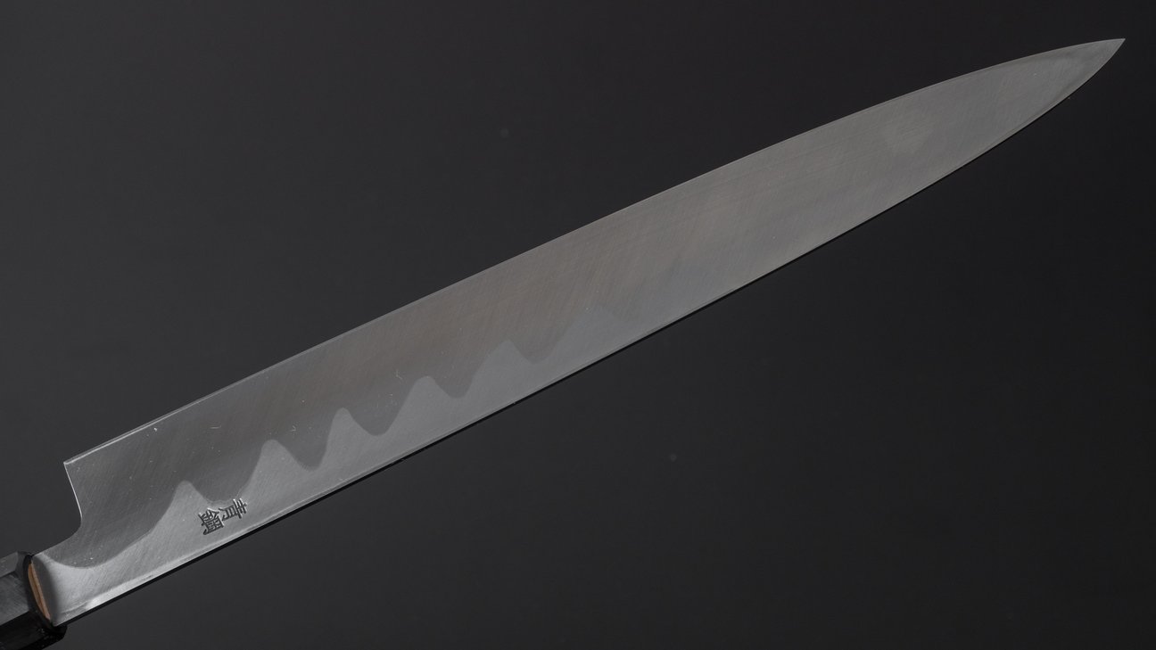 Hitohira Kikuchiyo Manzo Blue #2 Yanagiba 270mm Ho Wood Handle (Thinner/ Saya)