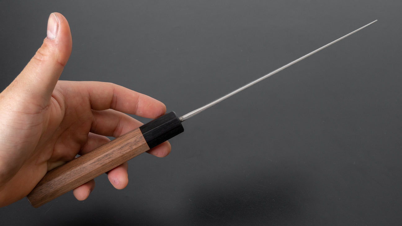 Hitohira Harima gesmeed blauw super roestvrij bekleed Nakiri walnoot handvat