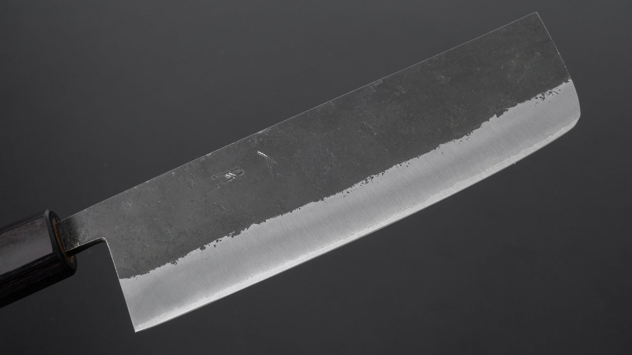 Hitohira Harima gesmeed blauw super roestvrij bekleed Nakiri walnoot handvat