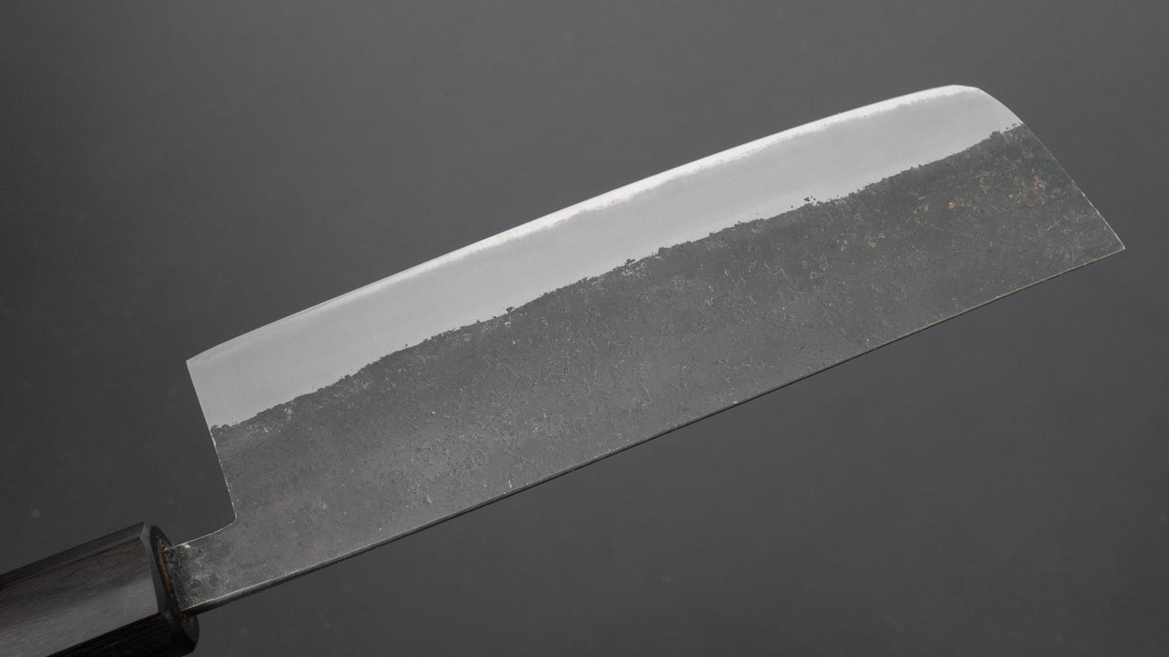 Hitohira Harima gesmeed blauw super roestvrij bekleed Nakiri walnoot handvat