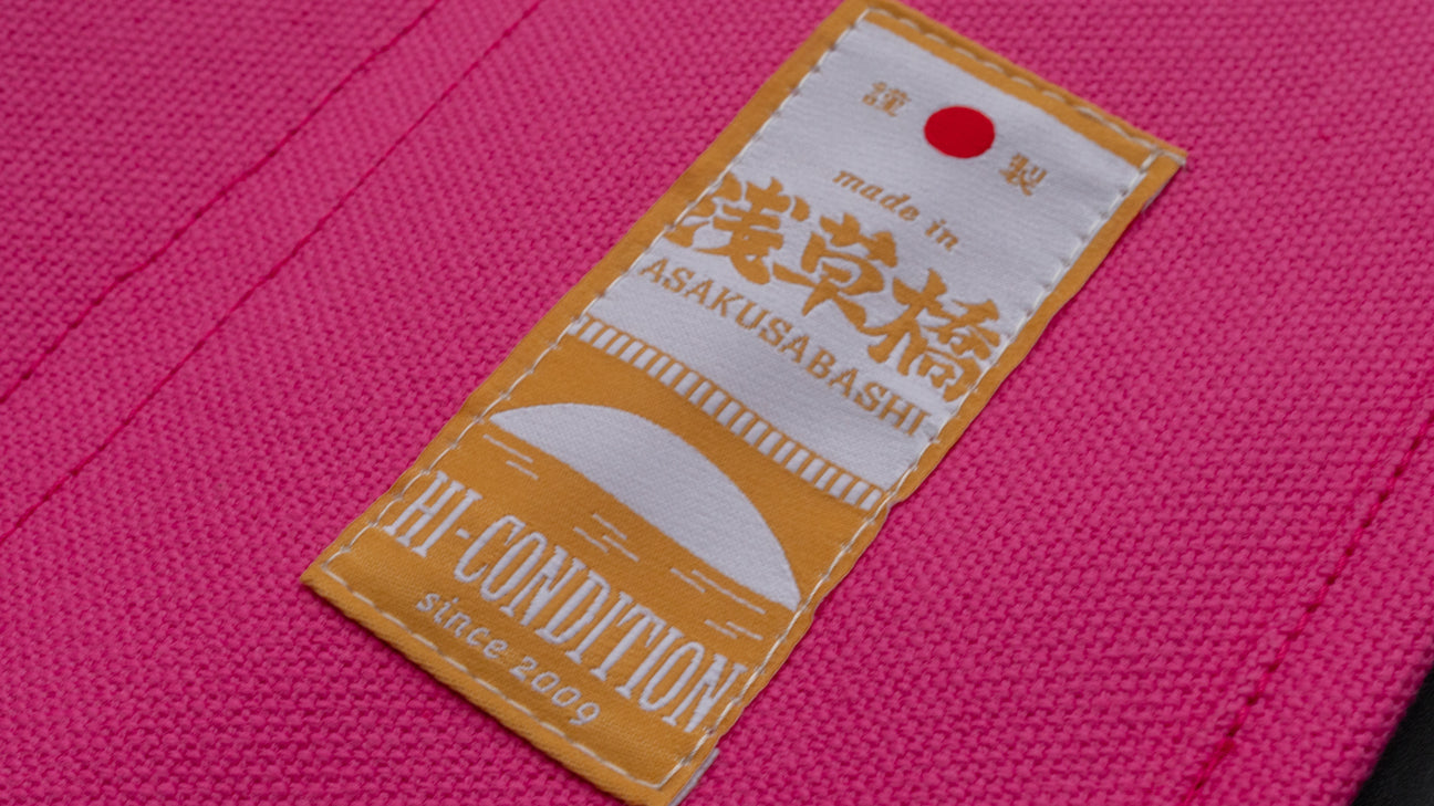 HI-CONDITION Hanpu Canvas 9 Pockets Knife Roll Deep Candy Pink