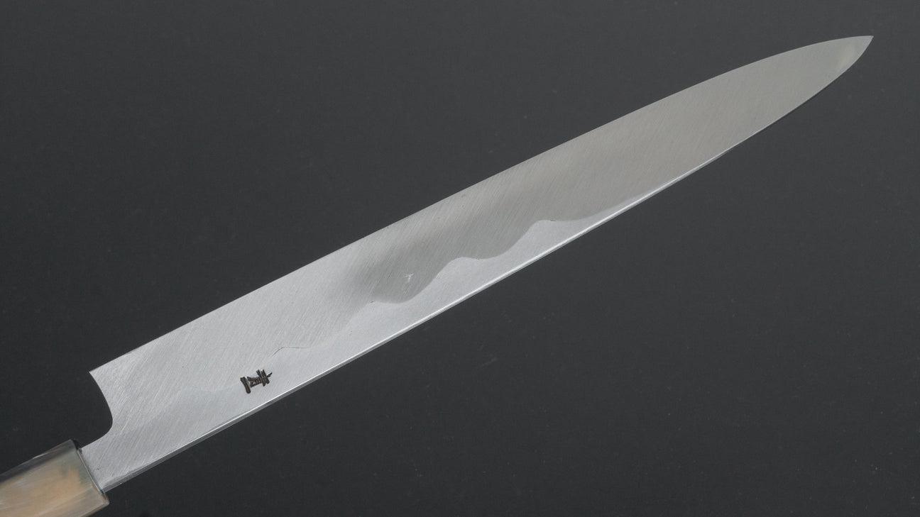 Hitohira Tanaka Mosuke Blue #1 Yanagiba 300mm Ebony Handle (Mirror Polished/ Saya)