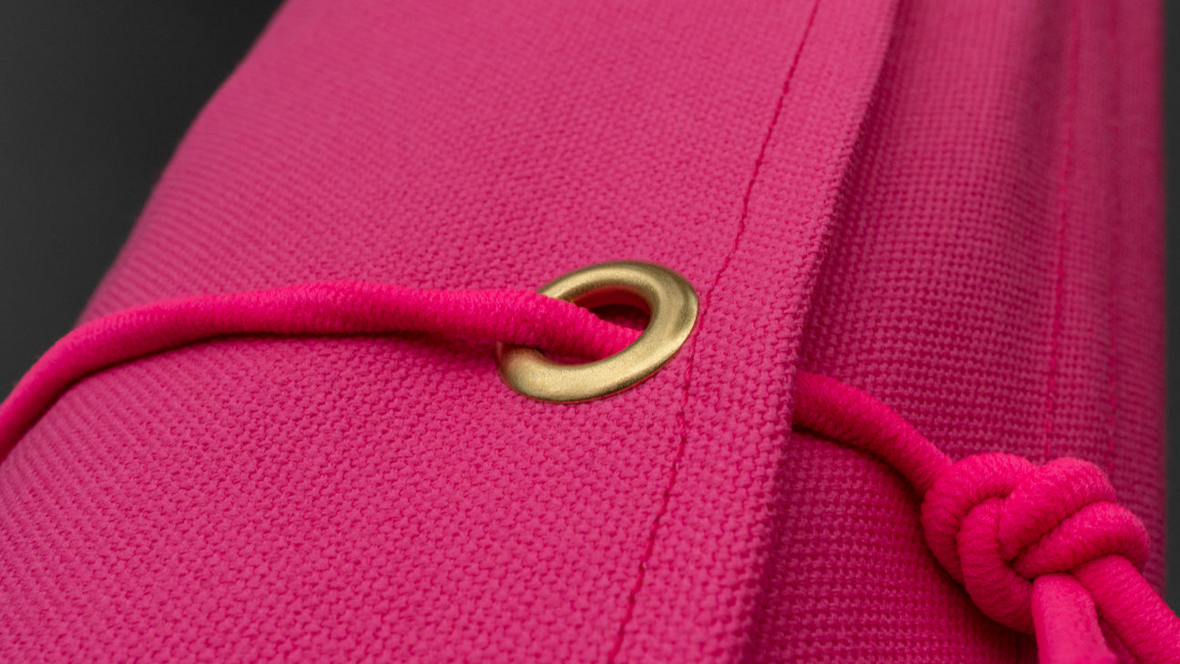 HI-CONDITION Hanpu Canvas 9 Pockets Knife Roll Deep Candy Pink