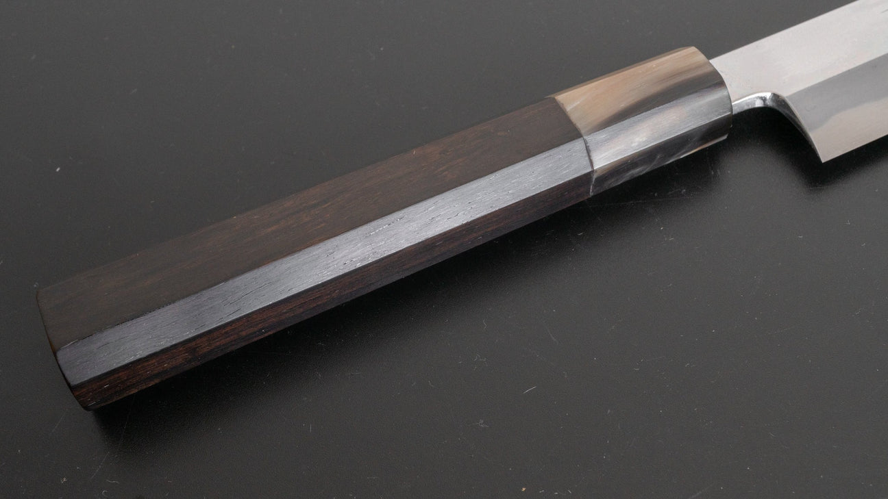 Hitohira Tanaka Mosuke Blue #1 Yanagiba 300mm Ebony Handle (Mirror Polished/ Saya)