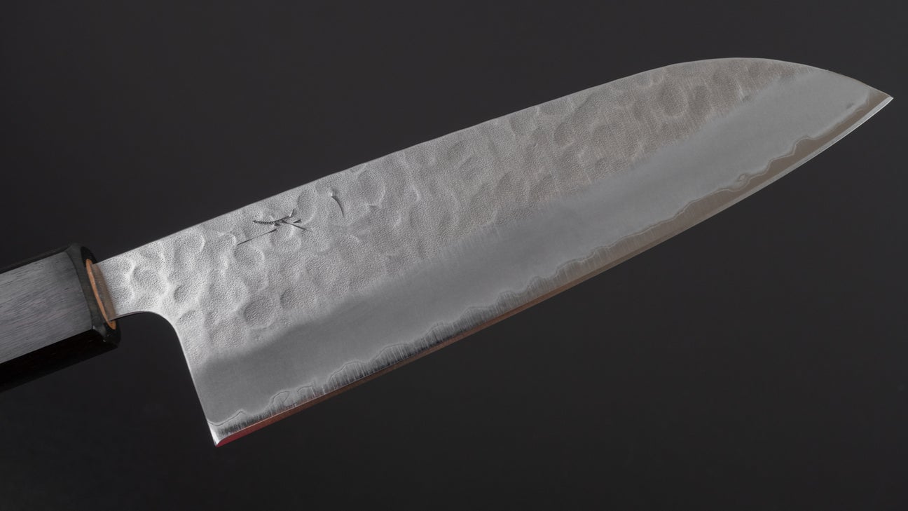 Hitohira Futana SB Migaki Tsuchime Santoku 170 mm kersenhouten handvat 