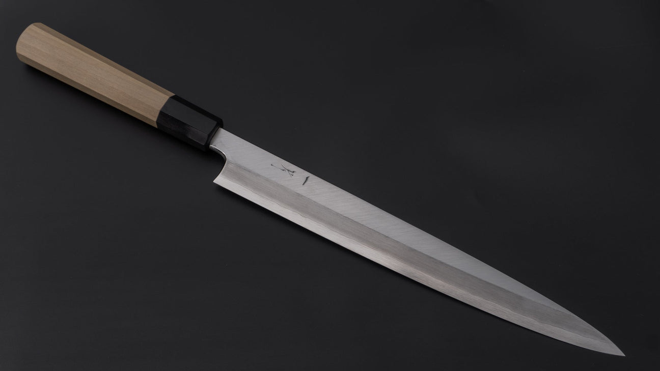 Hitohira Kikuchiyo Mosuke Silver #3 Yanagiba 270mm Ho Wood Handle (Saya)