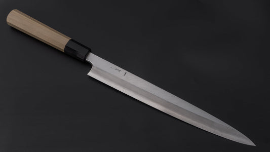 Hitohira Kikuchiyo Mosuke Silver #3 Yanagiba 270mm Ho Wood Handle (Saya)