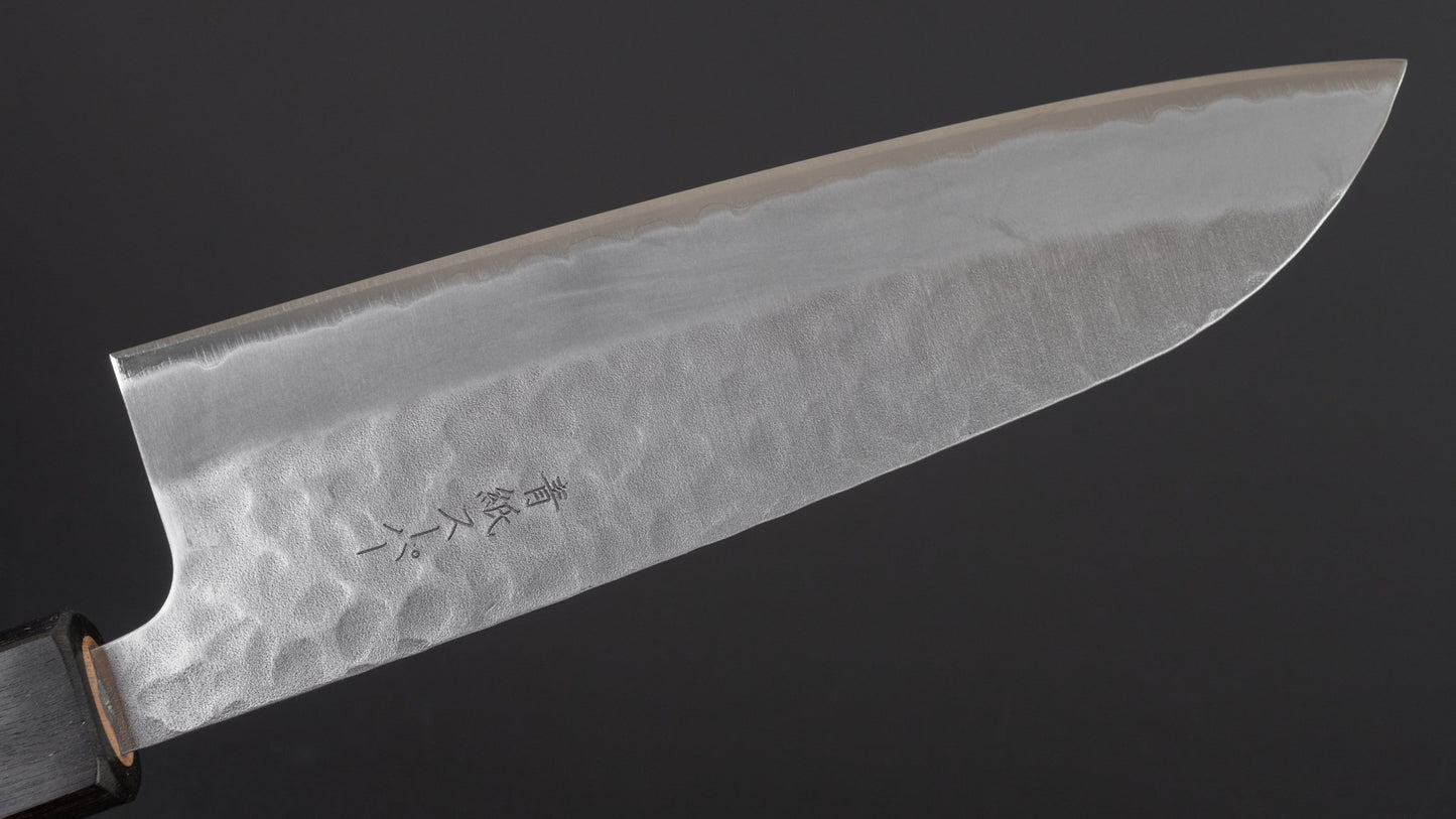 Hitohira Futana SB Migaki Tsuchime Santoku 170 mm kersenhouten handvat 