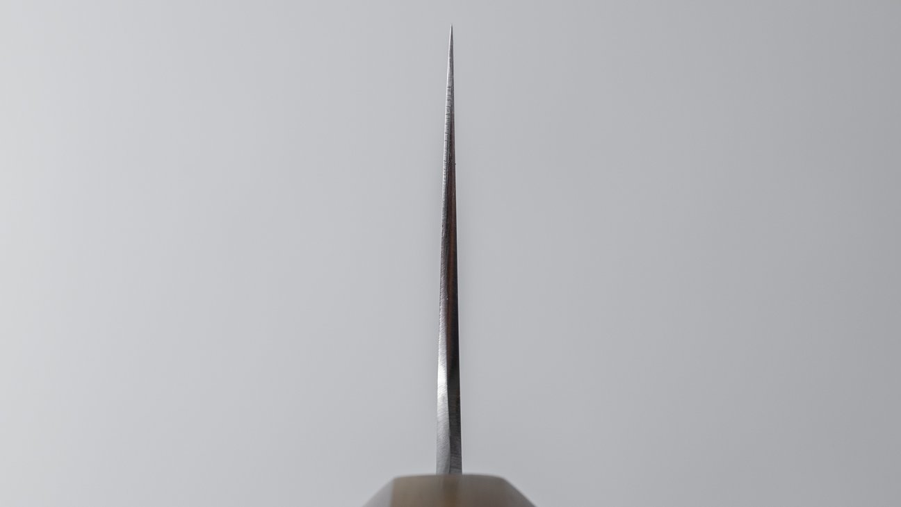 Hitohira Ashi Zweeds roestvrij Gyuto 240 mm ebbenhouten handvat