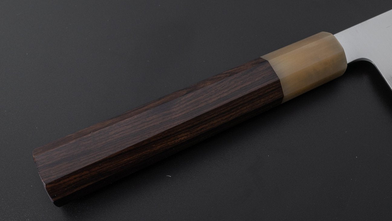 Hitohira Ashi Zweeds roestvrij Gyuto 240 mm ebbenhouten handvat