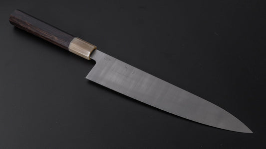 Hitohira Ashi Wit #2 Gyuto 240 mm ebbenhouten handvat