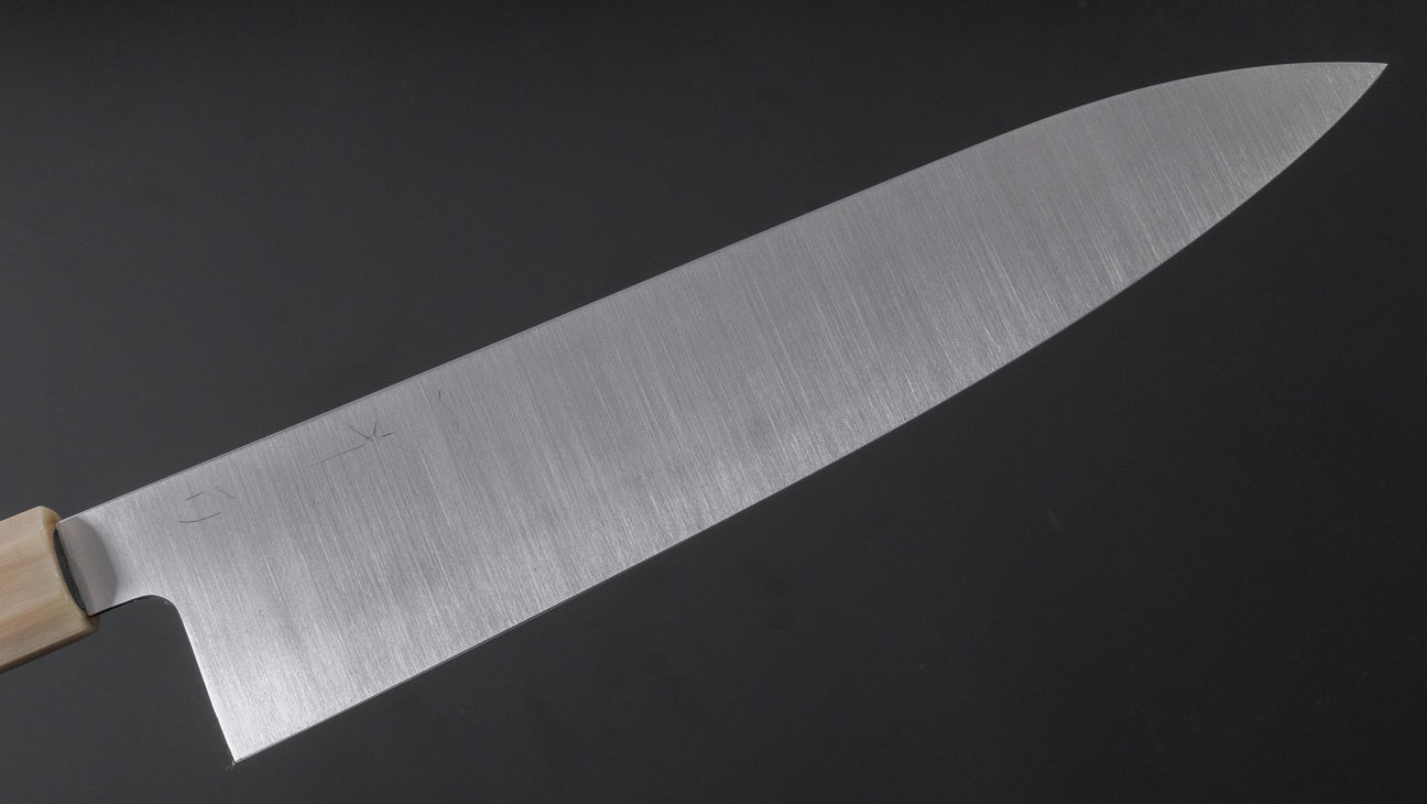 Hitohira Ashi White #2 Gyuto 240mm Ebony Handle