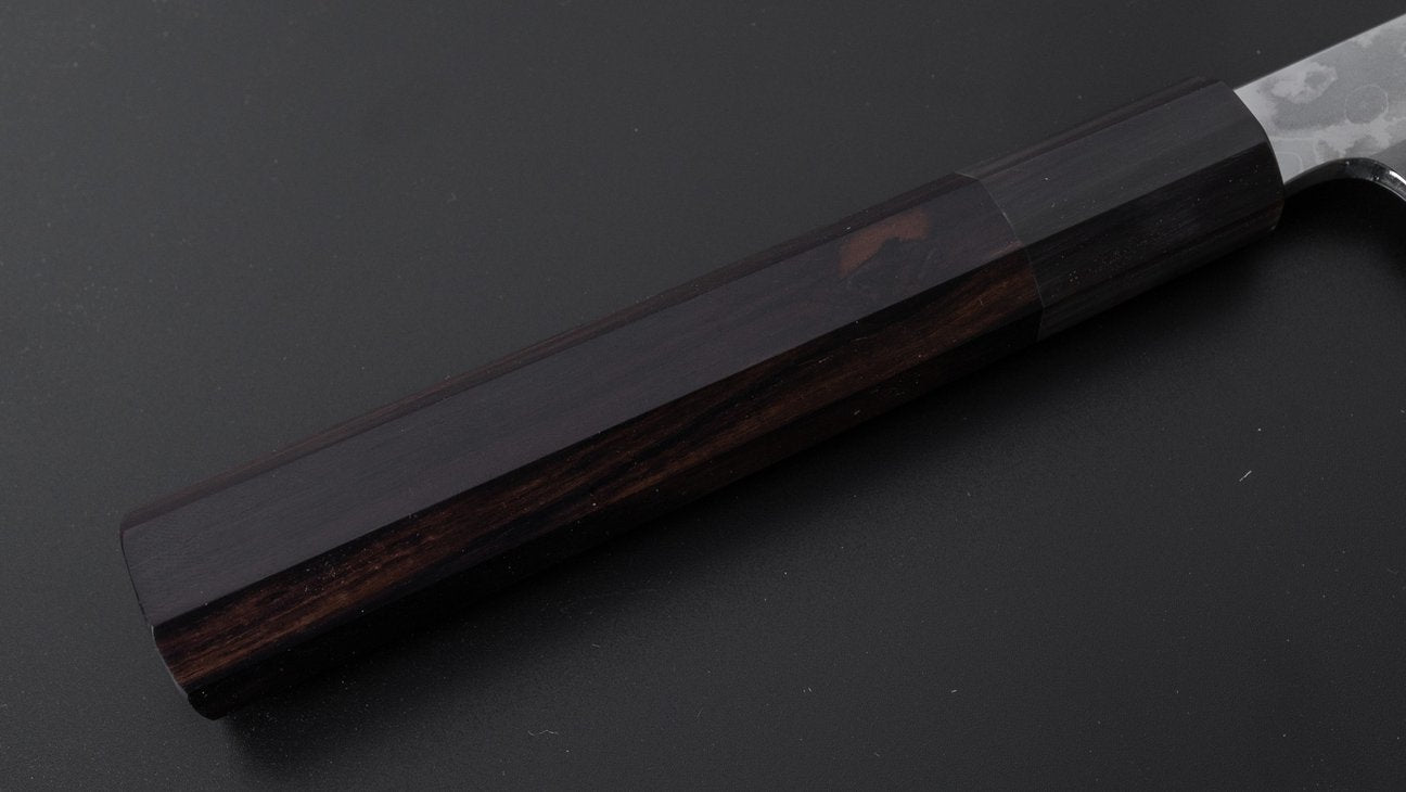 Hitohira Togashi White #1 Damascus Yanagiba 300mm Ebony Handle With Saya