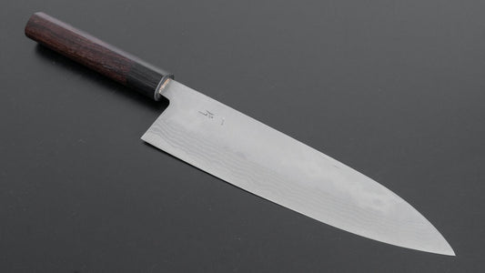 Hitohira GR Blue #2 Damascus Gyuto 210mm Rosewood Handle