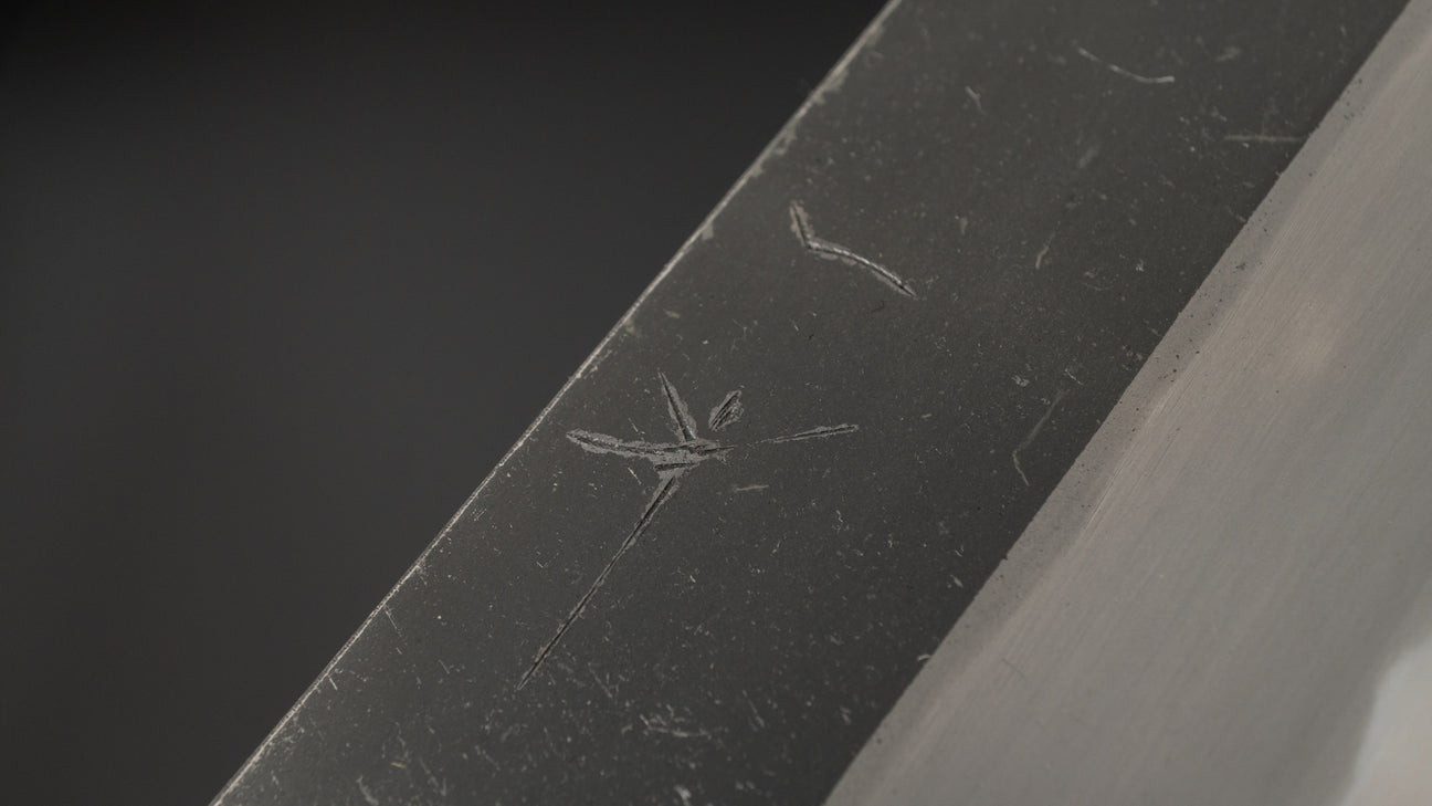 Hitohira Togashi Blue #2 Kurouchi Nakiri kersenhouten handvat (ebbenhouten uiteinde)