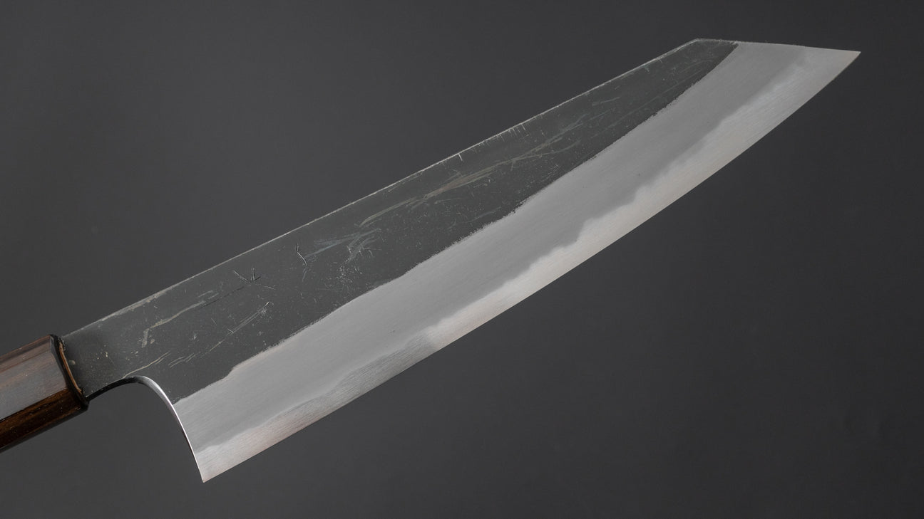 Hitohira Togashi Blue #2 Kurouchi Kiritsuke Gyuto 240mm Cherry Wood Handle (Ebony End)