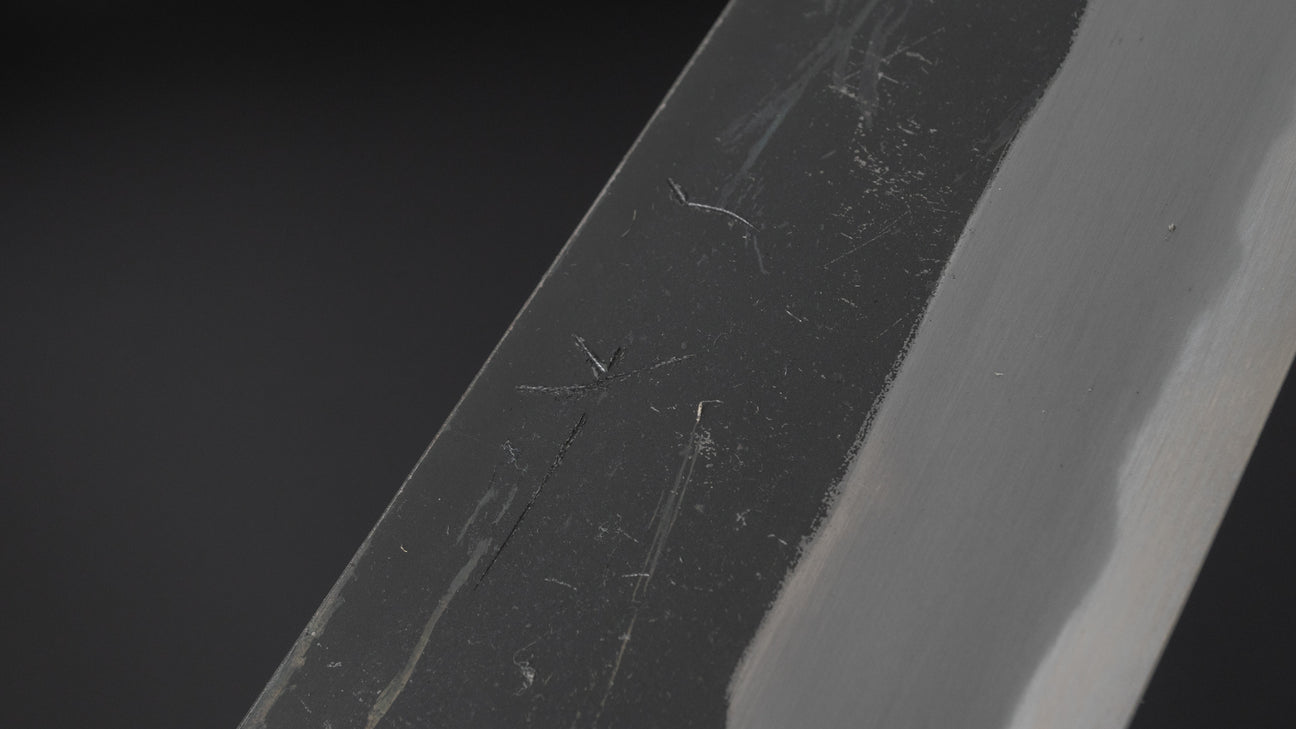 Hitohira Togashi Blue #2 Kurouchi Kiritsuke Gyuto 240mm Cherry Wood Handle (Ebony End)