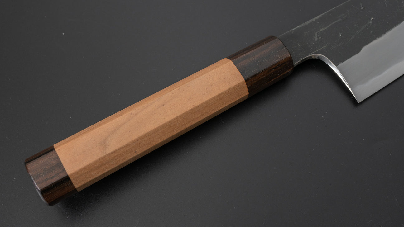 Hitohira Togashi Blue #2 Kurouchi Kiritsuke Gyuto 240mm Cherry Wood Handle (Ebony End)