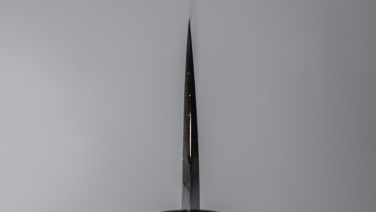 Hitohira Togashi White #1 Stainless Clad Kasumi Sujihiki 270mm Ebony Handle