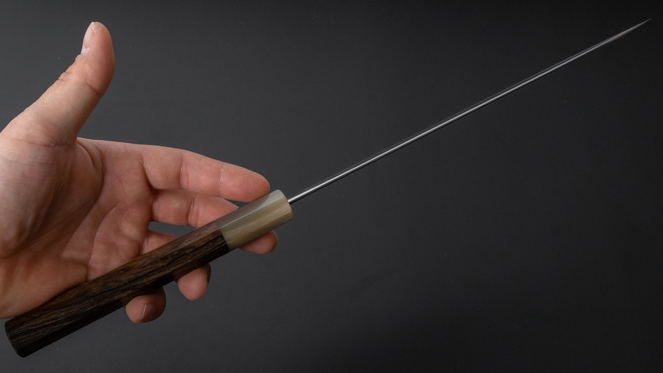 Hitohira Tanaka Kyuzo Blue #1 Migaki Gyuto 240mm Ziricote Handle (Extra Height)