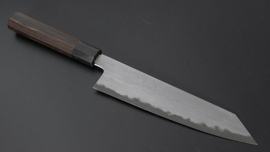 Tetsujin Blue #2 Metal Flow Kiritsuke Gyuto 210 mm Taihei Makassar ebbenhouten handvat