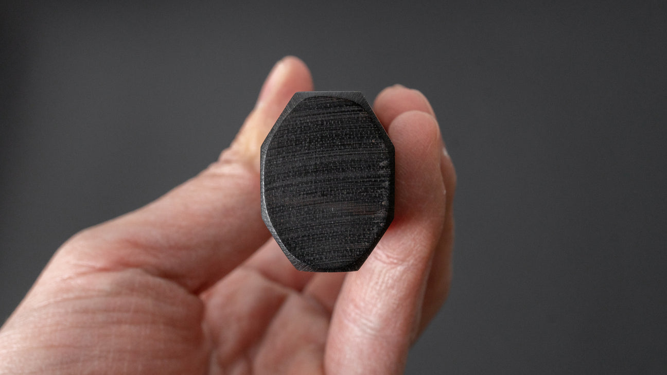 Tetsujin Blue #2 Metal Flow Kiritsuke Gyuto 210 mm Taihei Makassar ebbenhouten handvat