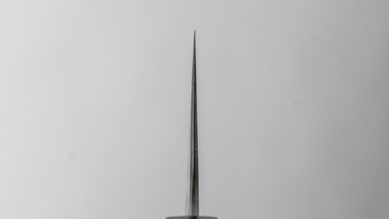 Tetsujin Blue #2 Metal Flow Kiritsuke Gyuto 210 mm Taihei Makassar ebbenhouten handvat