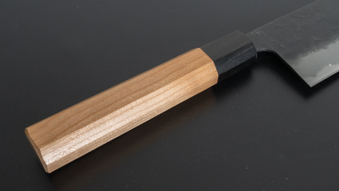 Hitohira Futana SB Kuro Nashiji Nakiri 165mm Cherry Wood Handle