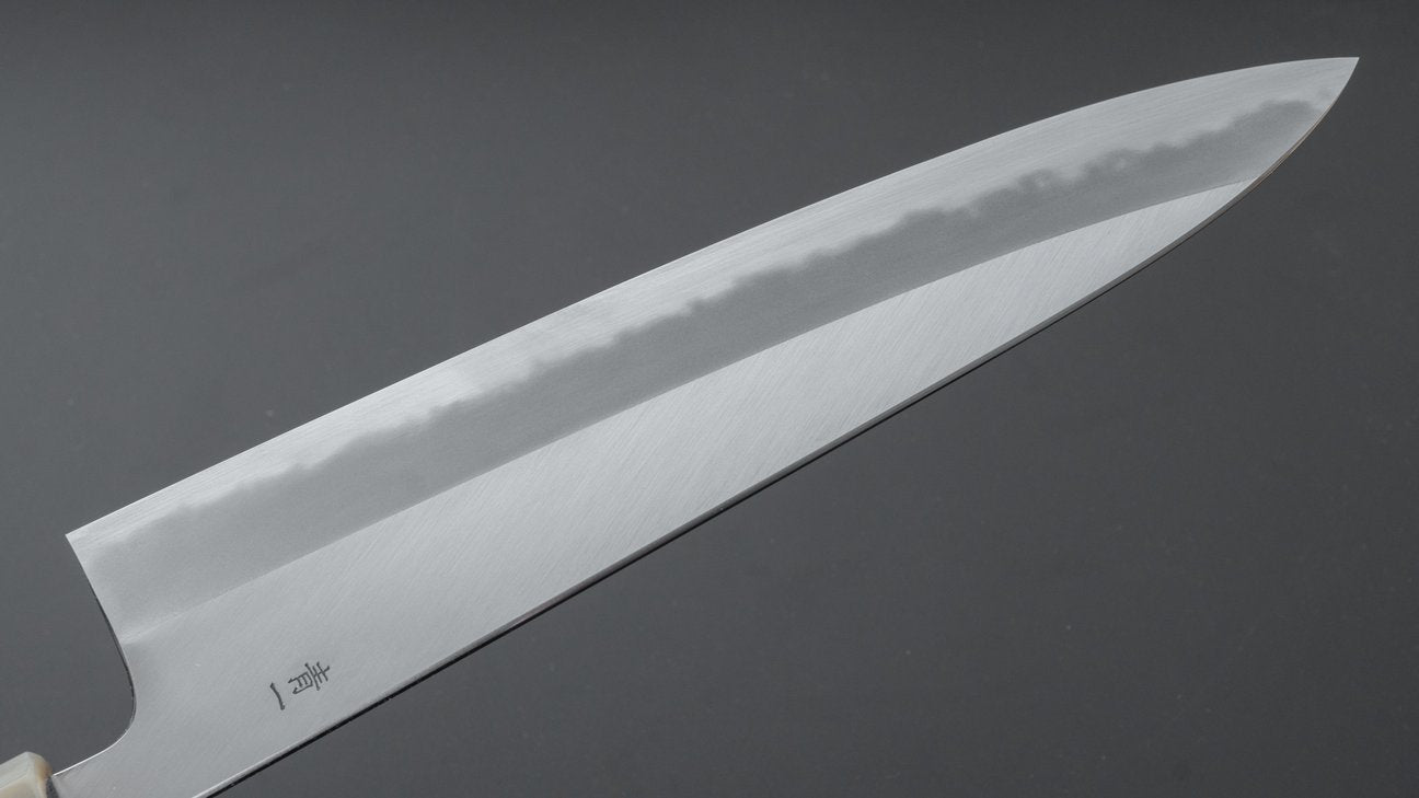Hitohira Tanaka Kyuzo Blue #1 Migaki Gyuto 240mm Ziricote Handle (Extra Height)