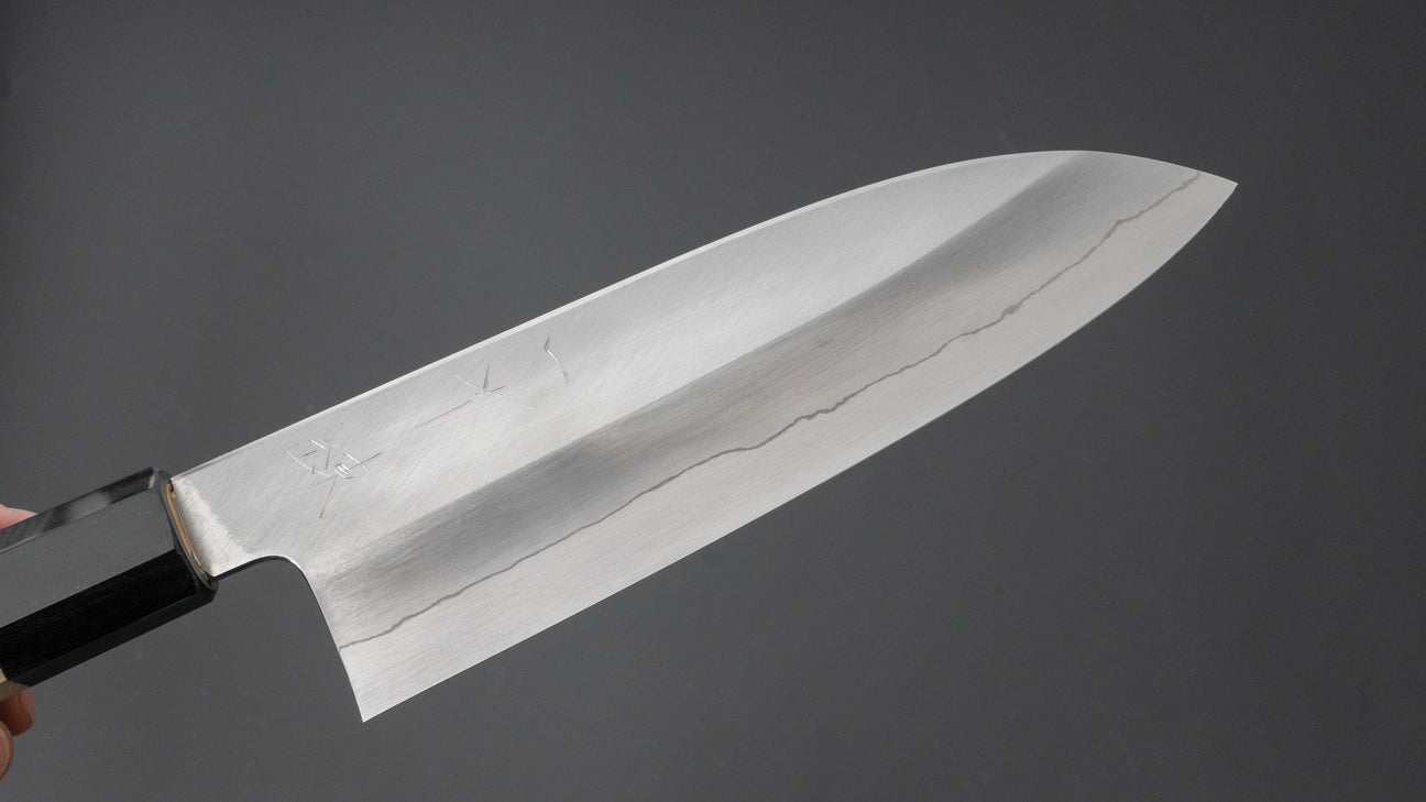 Hitohira Kikuchiyo Ren Silver #3 Santoku 180mm Ho Wood Handle