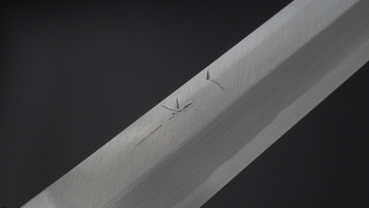 Hitohira Kikuchiyo Manzo Blue #2 Yanagi Sakimaru 300 mm Ho houten handvat (Saya)