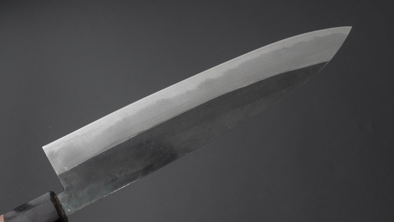 Morihei Yoshitomo Kurouchi Blue #2 Gyuto 210mm Walnut Handle