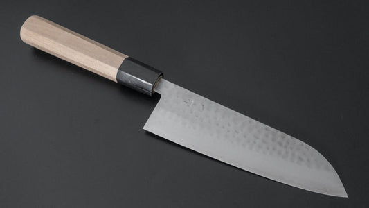 Hitohira NM Tsuchime Santoku 170mm Ho Wood Handle