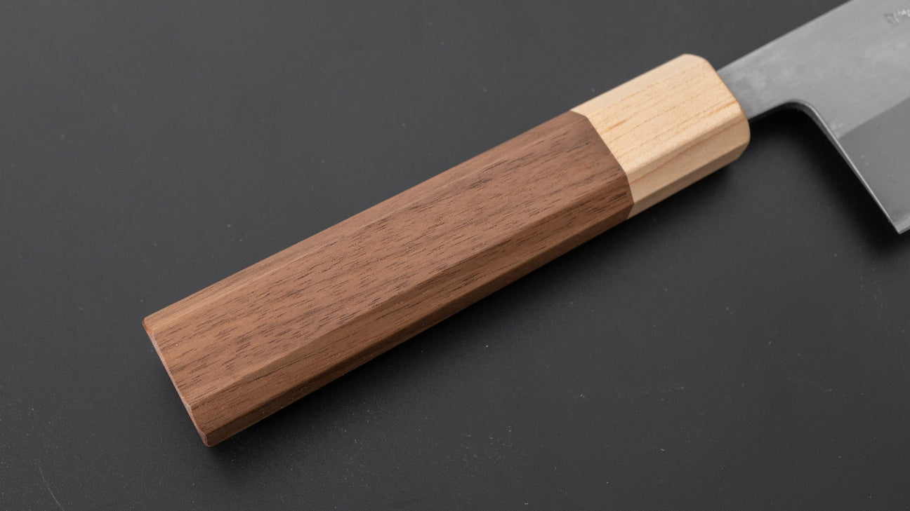 Hitohira TD Blue #2 Stainless Clad Migaki Nakiri 165mm Walnut Handle