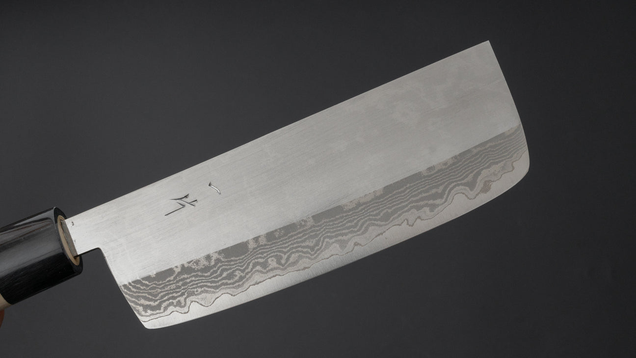Hitohira NM V1 Damascus Nakiri 160mm Ho Wood Handle (Kanto Style)