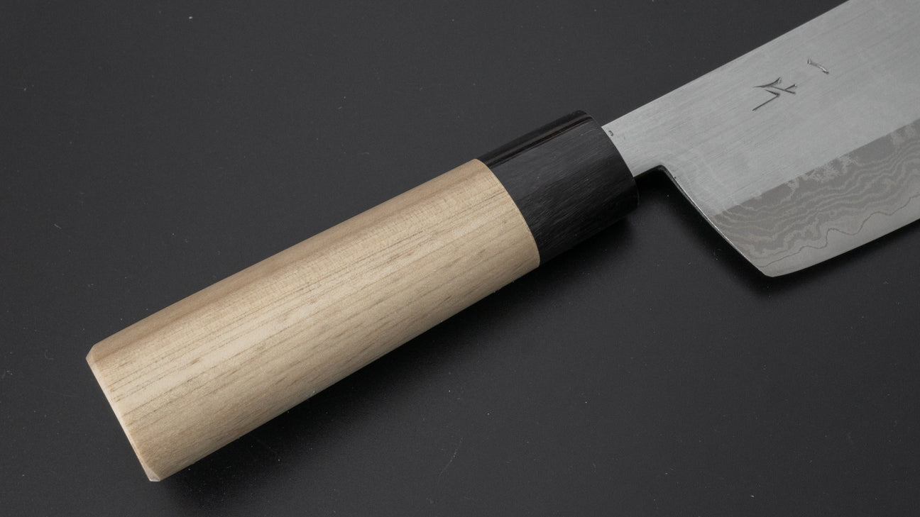 Hitohira NM V1 Damascus Nakiri 160mm Ho Wood Handle (Kanto Style)