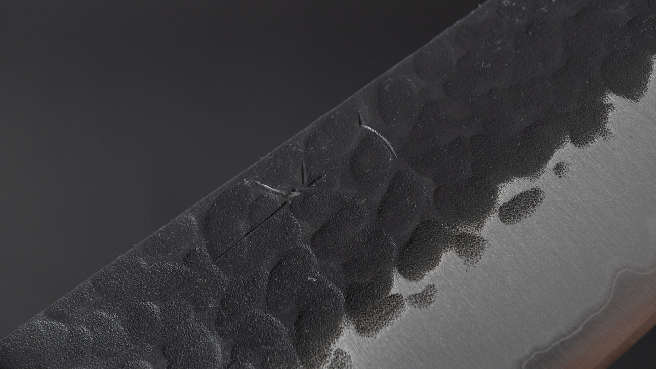 Hitohira Futana SB Kuro Tsuchime Gyuto 180mm Cherry Wood Handle