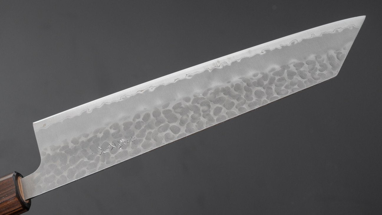 Hitohira Futana SB Migaki Tsuchime Kiritsuke Gyuto 210 mm kersenhouten handvat